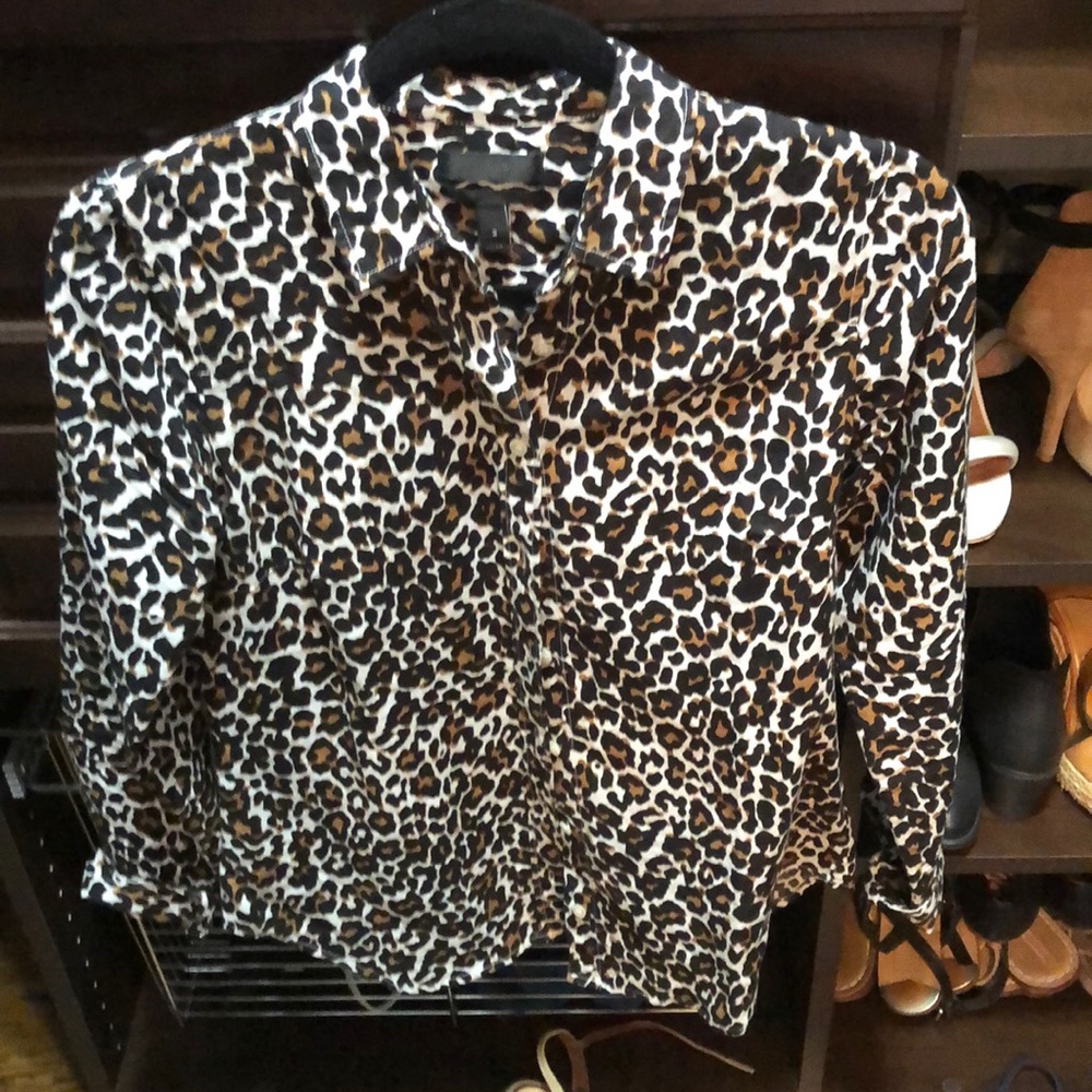Jcrew animal print button down